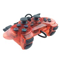 transparent red game controller for ps2 controller