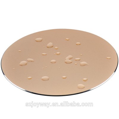 2017 hot selling 22*22cm round shape aluminum alloy metal mouse pad, rubber base aluminum mouse pad